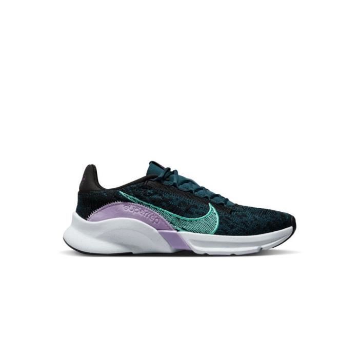 chaussures de fitness nike superrep go 3 flyknit noir pour femme/adulte - running sur route