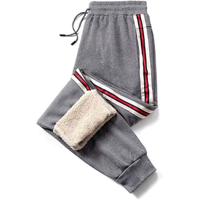Pantalon De Survêtement Homme Vicyol - Jogger Extensible Avec Poches Zippées - Polyester - Taille Élastiquée