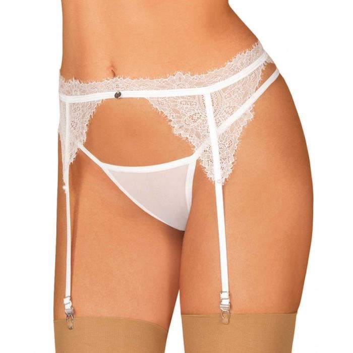 Porte-jarretelles RAVAGE Modèle Carillon - Blanc, Taille 2 (38/40) - Neuf Avec étiquettes