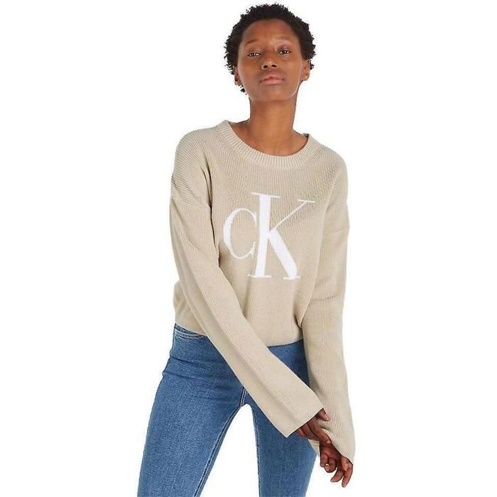 Pull court en coton Calvin klein Femme
