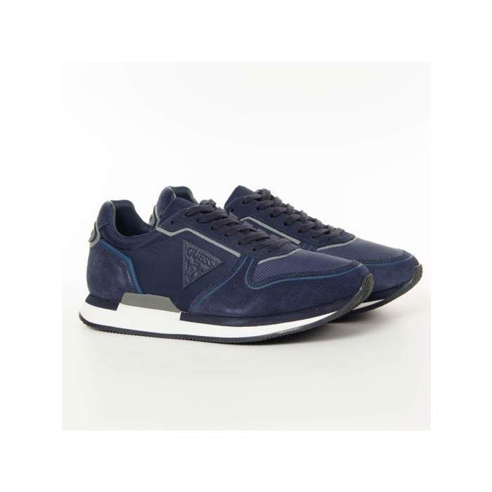Basket Guess Homme Guess potenza Guess Bleu Synthetique Chaussure Guess Bleu Cdiscount Chaussures