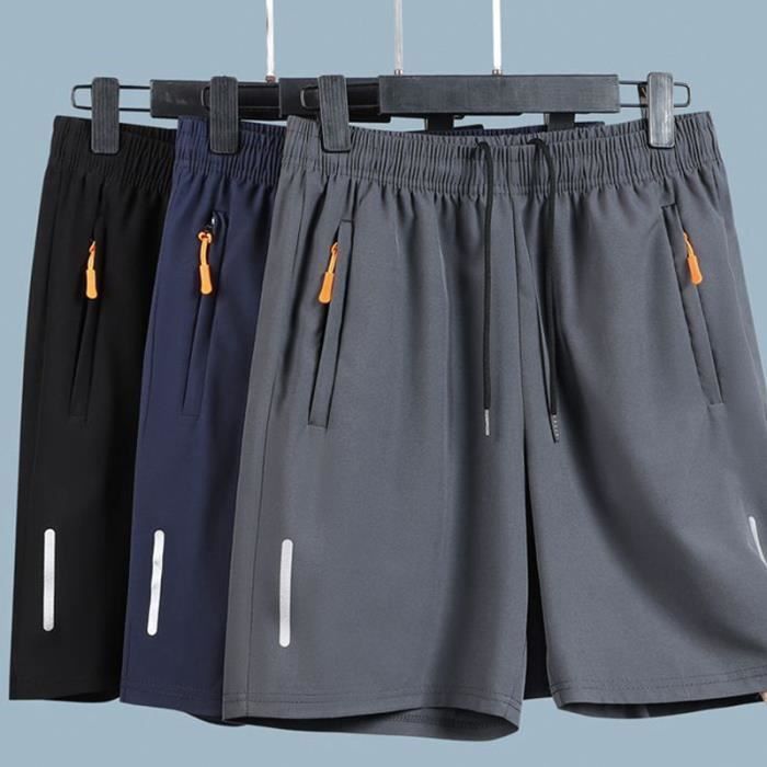 Lot de 3 Short Homme, Short Sport Homme Coton avec Poches Zippées et cordon  de serrage, Short Running Homme Été CZ™ - Multicolore Multicolore -  Cdiscount Prêt-à-Porter