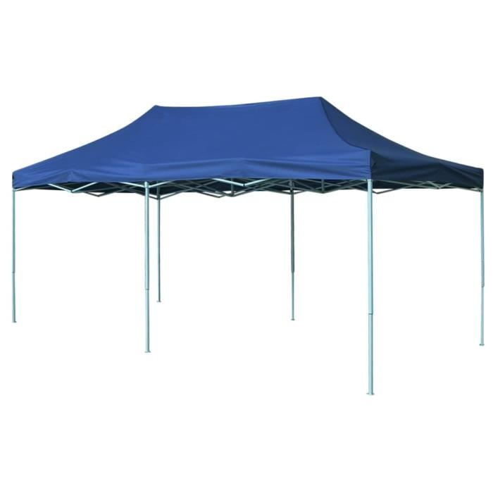 Tonnelle rétractable 3 x 6 m Bleu
