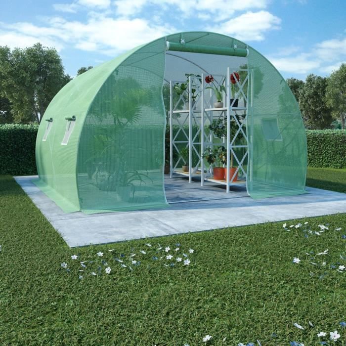 Serre Avec Fondation En Acier 9 M2 300x300x200 Cm Achat Vente