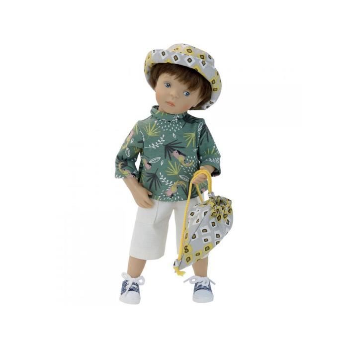 Poup e Minouche Eloi vert PETITCOLLIN Yeux peints bleus