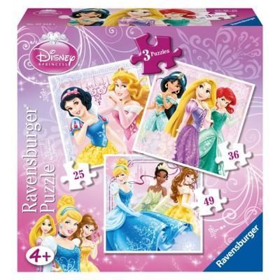3 Puzzles - Princesses Disney - Cdiscount Jeux - Jouets