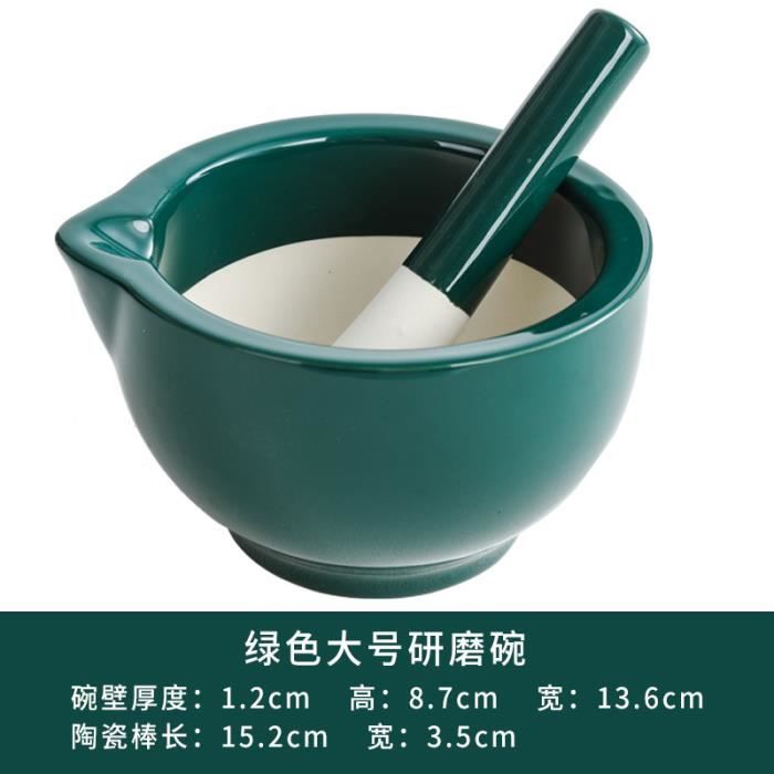 Bafnsiji Ensemble de mini pilon et mortier traditionnel en porcelaine, broyeur à épices et herbes en céramique blanche