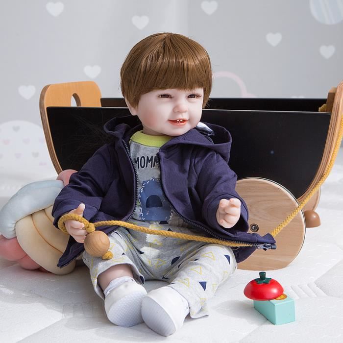 Set Vêtements Reborn 55 Cm - Combinaison Canard Jaune - 5 Pièces - Coton Doux - Poupée Non Incluse