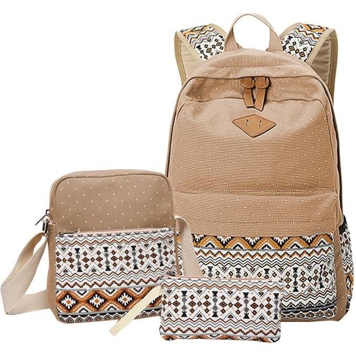 Sac Dos Cartable Collge Lyce Voyages Sac D'cole Sac Ecole Ado Fille Sac  Main Portefeuille Sac De Messager