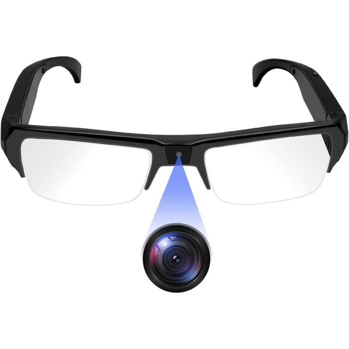 Lunettes Avec Caméra Cachée HD 1080P - Enregistrement Photo/vidéo, Carte 16 Go Incluse, Idéal Pour Vélo, Pêche, Aventure