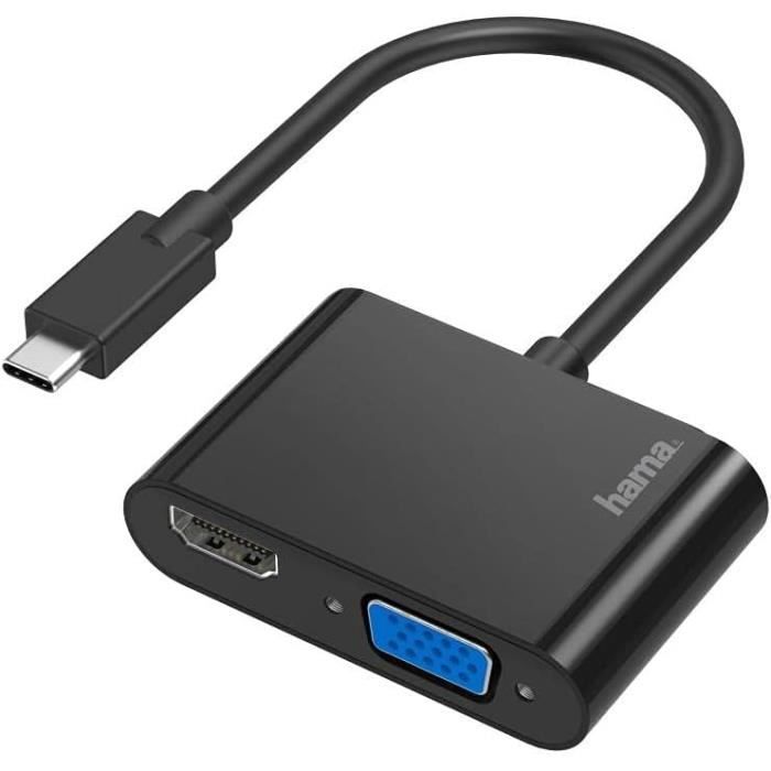 Adaptateur HDMI Vers VGA 1080P, Convertisseur HDMI Mâle à VGA