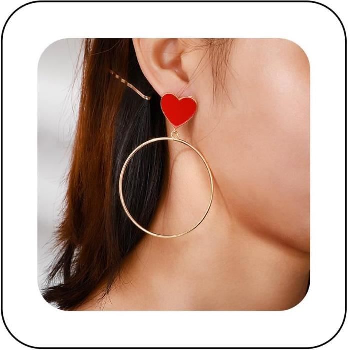 Grandes Boucles D'Oreilles Cerceau Or Creuses Boho Boucles D'Oreilles ...