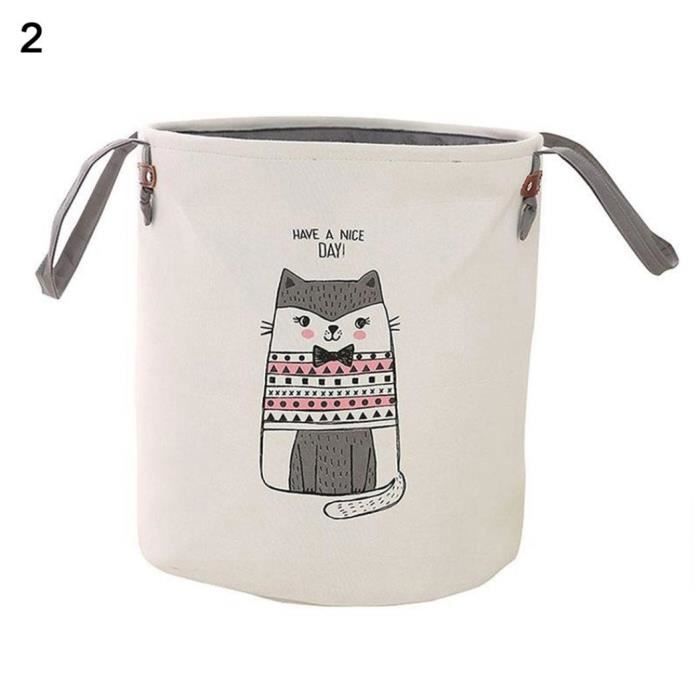Corbeille à Linge Imperméable Pour Bébé - Polyvalente, Pliable, Rangement Jouets Et Vêtements, 50x40 Cm