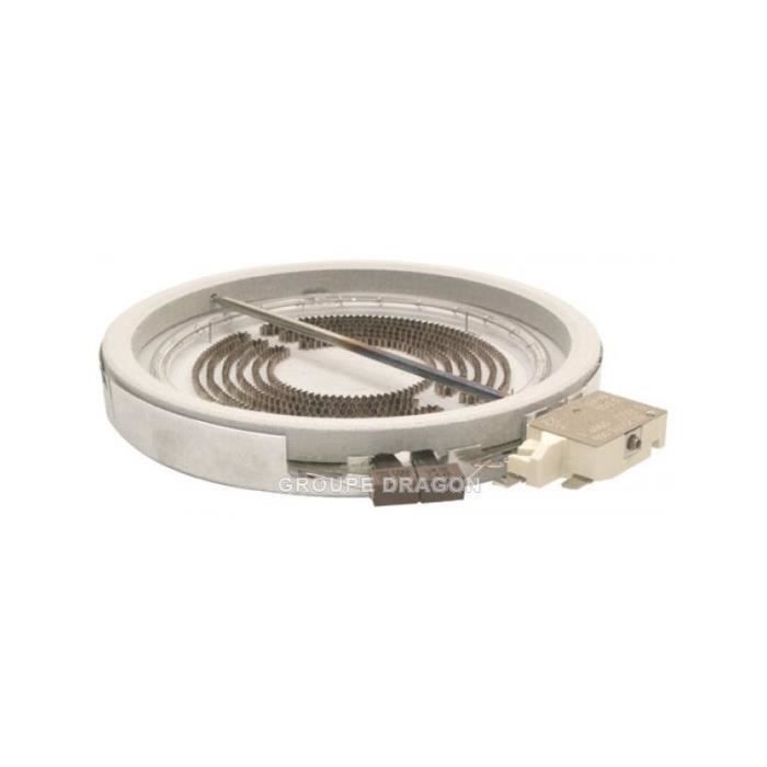 Plaque halogène SCHOLTES THE420 THN2500 THN3500 THN4500 THN600 TSC4000 Ø180mm