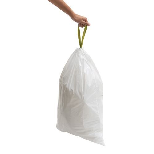SIMPLEHUMAN Pack de 20 sacs poubelle 30-35L code h - Blanc - 
