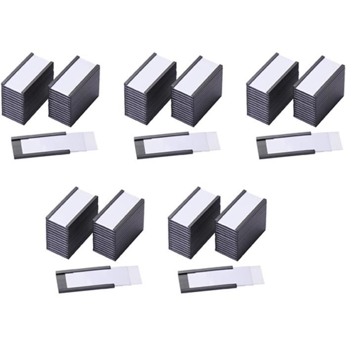 Realth 50 Porte-étiquettes Magnétiques 50x100mm - Pour Armoires Métalliques