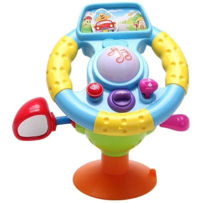 Enfants Mini Simulation Volant Jouet Avec Musique Lumiere Miroir Bebe Apprentissage Conduite Cadeau Portable Pretend Play Jouet Cdiscount Auto