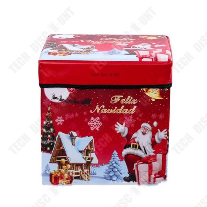 Boîte en étain de Noël unique, boîte de rangement pour cadeaux pour