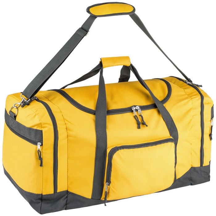 TECTAKE Sac de voyage 90 L avec Bandouli?�re en Polyester 70 cm x 35 cm x 35 cm Jaune Jaune 