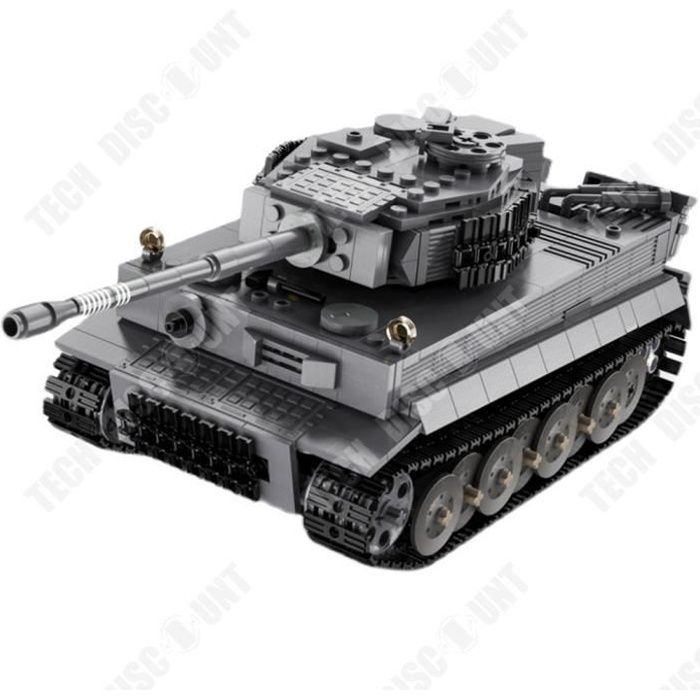 TD® Blocs de construction de chars tigres de la Seconde Guerre mondiale, jouets pour enfants, jouets d'assemblage de puzzle pour