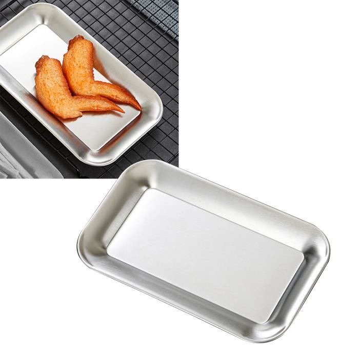 Plateau Carré Acier Inoxydable Doré 20.2cm - Assiette Plate Décorative Pour Bijoux, Maquillage Et Service