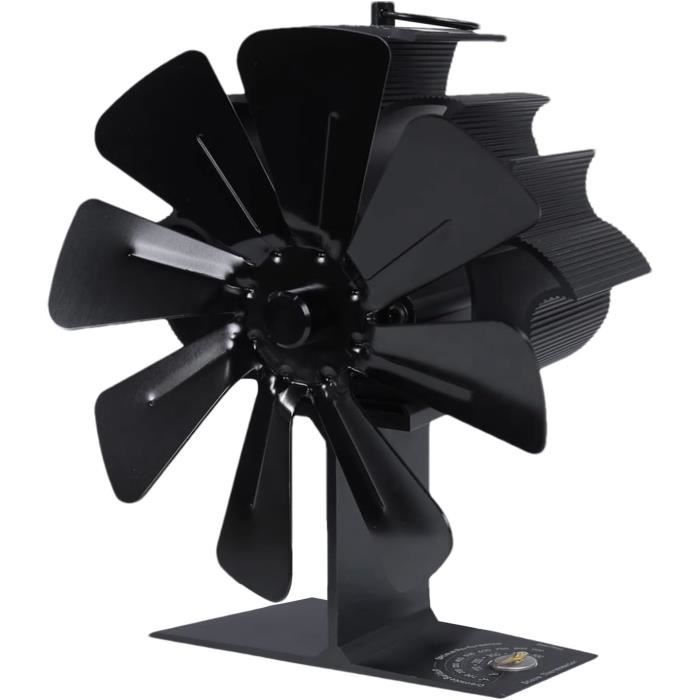Ventilador Para Estufa De Leña - 2 Hélices, Funciona Con El Calor, Sin Electricidad, Marca WilTec