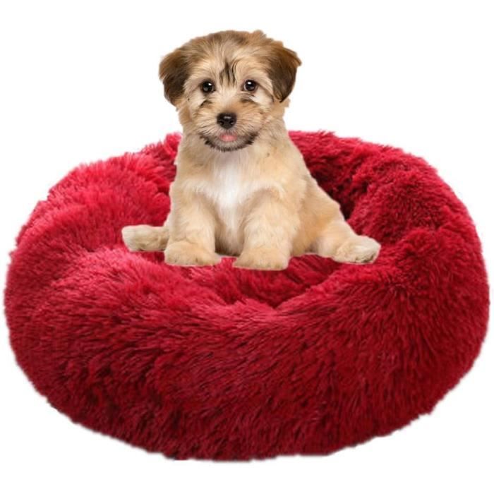Panier Pour Chat Rond Lavable - Doudou Peluche, Base Antidérapante, Dimensions 40x40x15 Cm, Confortable