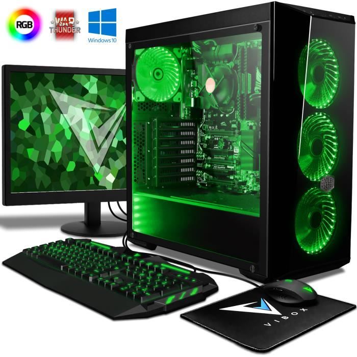 Top achat Ordinateur de bureau VIBOX Vision 2SXLW PC Gamer Ordinateur avec War Thunder Jeu Bundle, Windows 10 OS, 22" HD Écran (3,9GHz AMD A4 Dual-Core Processeur pas cher