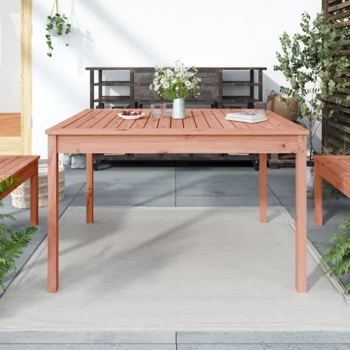 "promo"table extérieure lmt - table de jardin 121x82,5x76 cm bois massif de douglas 14,05kg
