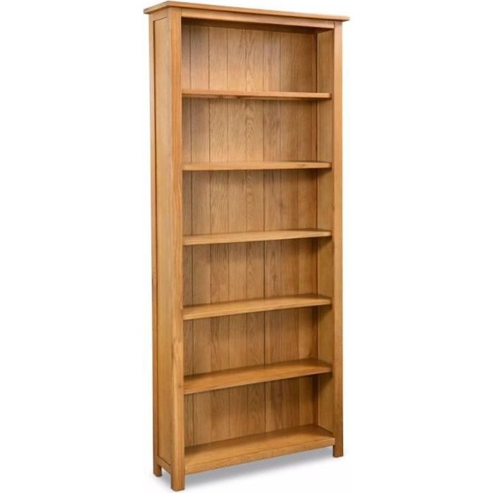 Bibliotheque A 6 Etageres Chene 80 X 22 5 X 180 Cm Achat Vente Bibliotheque Bibliotheque A 6 Etageres Cdiscount
