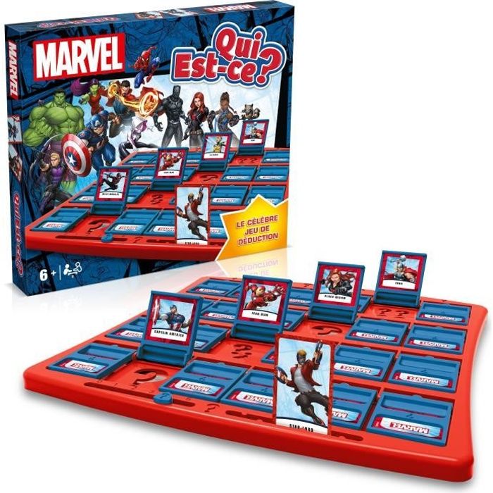 Jeu de société Qui Est-ce ? - Edition Marvel Winning Moves - 24 personnages Marvel - Jeu d’ambiance