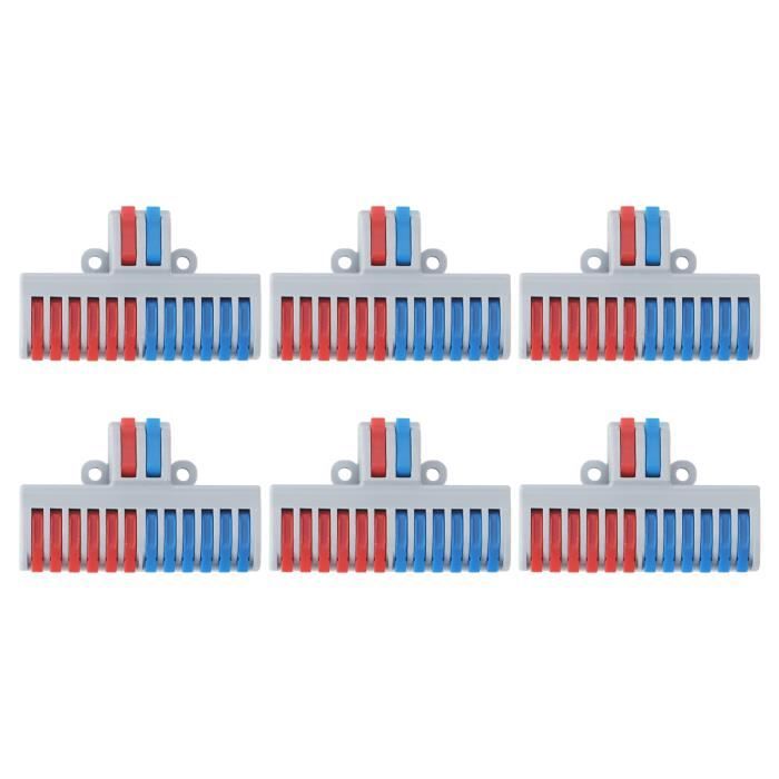 Borniers Sur Rail DIN 22 Cm - Kit De Connexion électrique, 20 Bornes + Rail Aluminium, Pour Automatisation Et Circuits