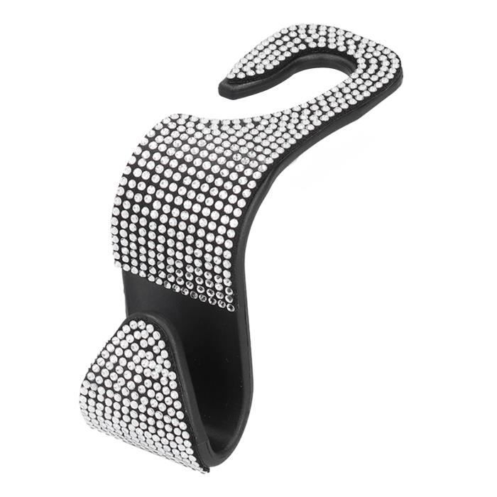 Crochets D'appui-tête Pour Siège Auto - 2 Pièces, Alliage Zinc Et Cuir Microfibre, Capacité 15 Kg | Pour Sacs, Manteaux, Rangement Voiture