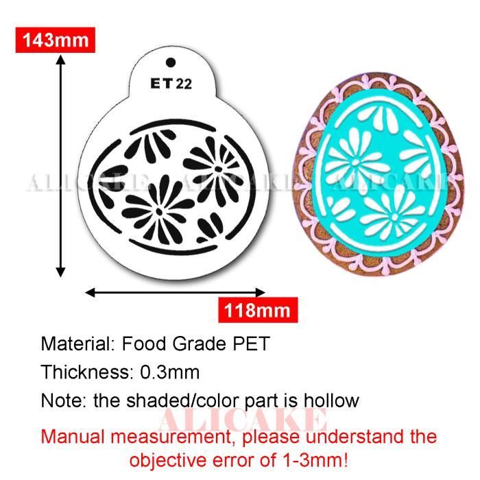 Pochoir Plastique Motif Paon Zonfer - 42x15 Cm - Pour Décoration Gâteaux, Cupcakes, Artisanat