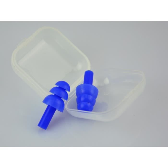 Bouchons D'oreilles En Spirale En Silicone Bleu, étanches à La