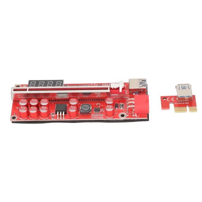 PCIE Riser 1x à 16x 10 condensateurs PCIE Riser 1x à 16x adaptateur ...