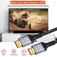 Ototon® 2M Câble HDMI 2.1 8K 60Hz 4K 120Hz Dolby Vision High Speed 48 Gbps par Ethernet Supporte 3D eARC HDR Dynamique VRR - 2M-1