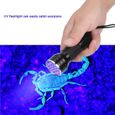 lampe de poche ultraviolette Lampe de poche UV Ultra Violet 21 LED en alliage d'aluminium Scorpion Pets Mini lampe de poche (avec-1