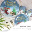 20pcs Plaques de papier de Noël de décoration de Fournitures de fête assiette vaisselle-1