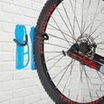 Support-vélo mural RELAXDAYS lot de 2 bleu - Accroches verticales pour rangement de vélos jusqu'à 25 kg-1