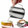 BTH01983-350ml fantastique en acier inoxydable cuisine lait mousse pot espresso tasse à café artisanat chope de bière lait café-1