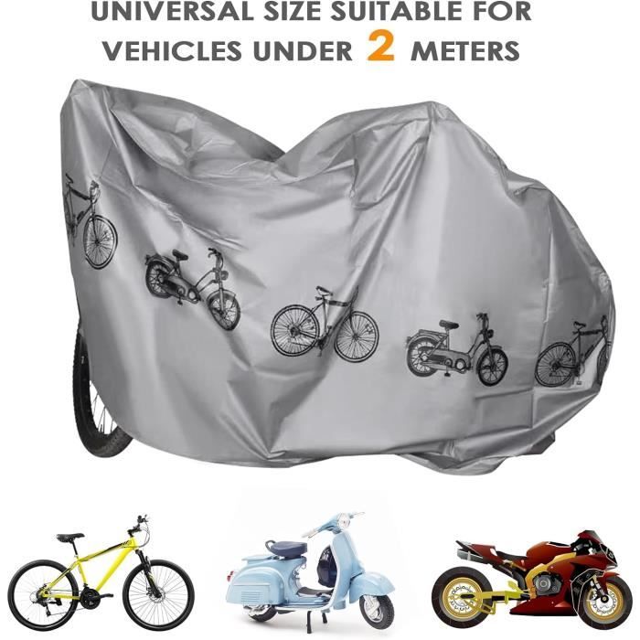 Housse De Vélo étanche NEVERLAND – Pour 2 Vélos – Polyester Noir – 210x80x115 Cm