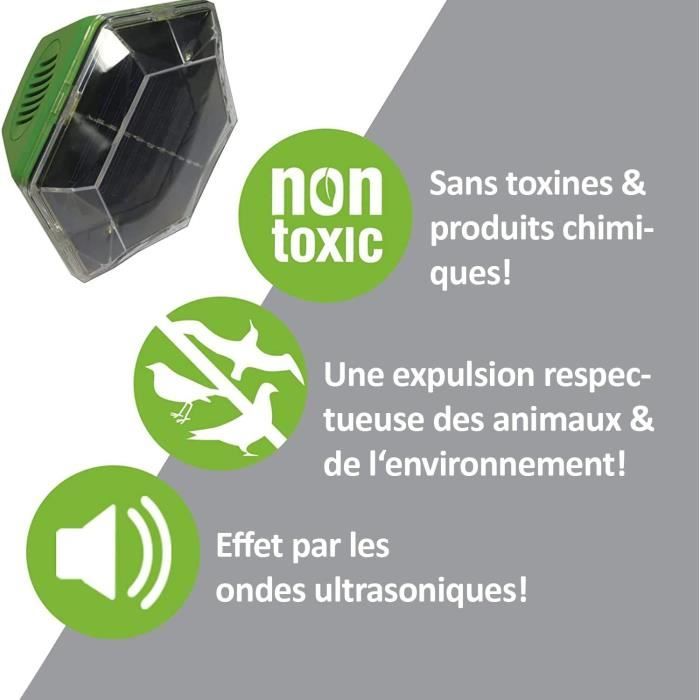 Sonde Répulsif Solaire Pour Animaux (pigeons