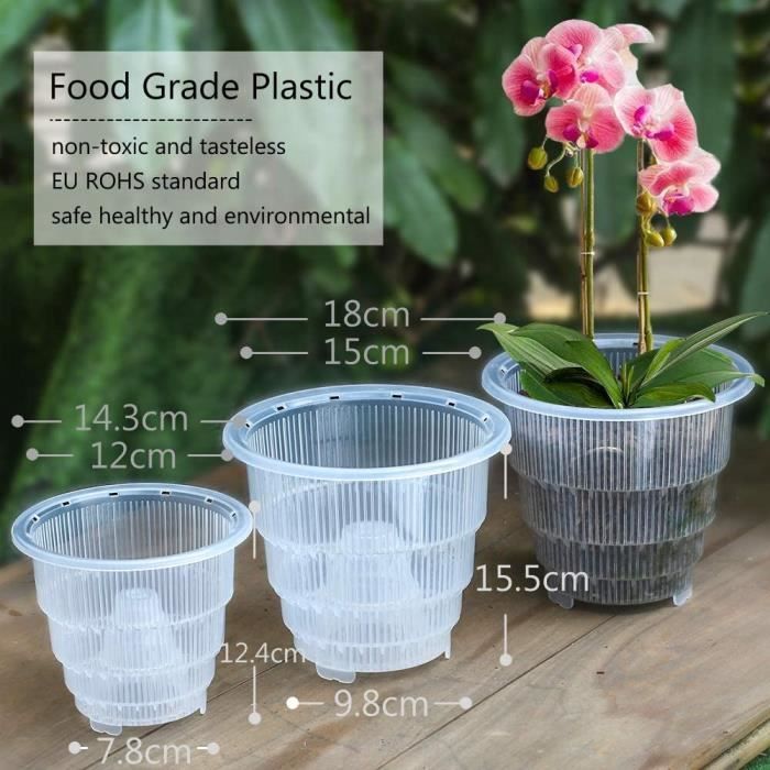 20 Pots à Semis Transparents Avec Couvercles - Plastique PET - Pour Semis, Boutures, Plantes Grasses - Drainage Intégré