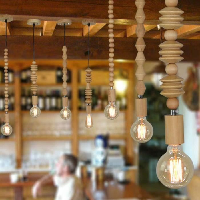 Lampe pole dance en bois artisanale : luminaires par