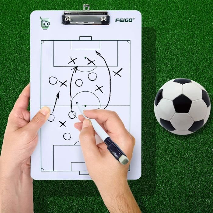 Tableau Football Tactique, 40 × 24CM Coach-Board Panneau