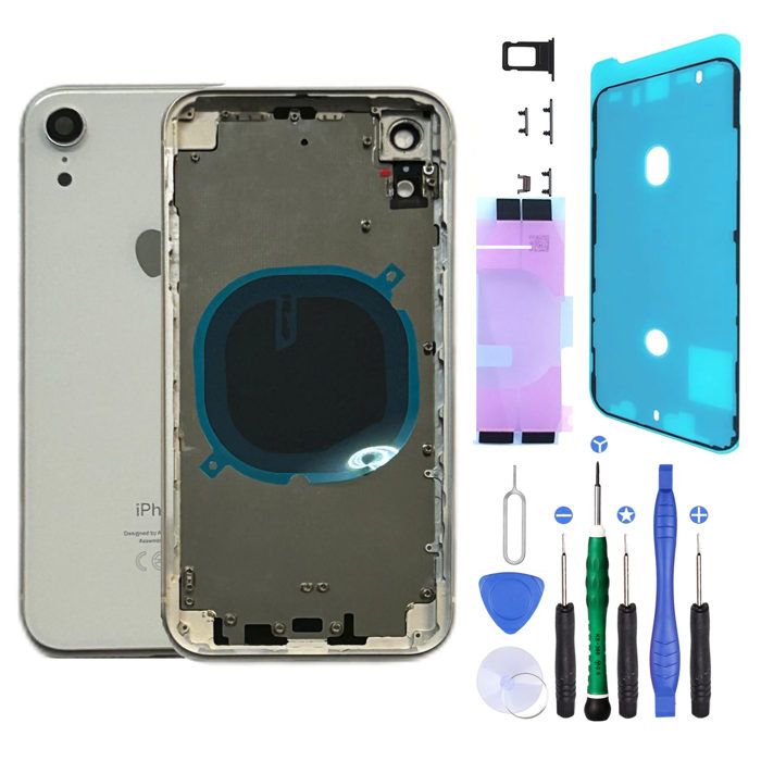 Châssis Arrière Avec Boutons Et Adhésif Batterie Pour IPhone XR - Pièce De Rechange Générique Neuve