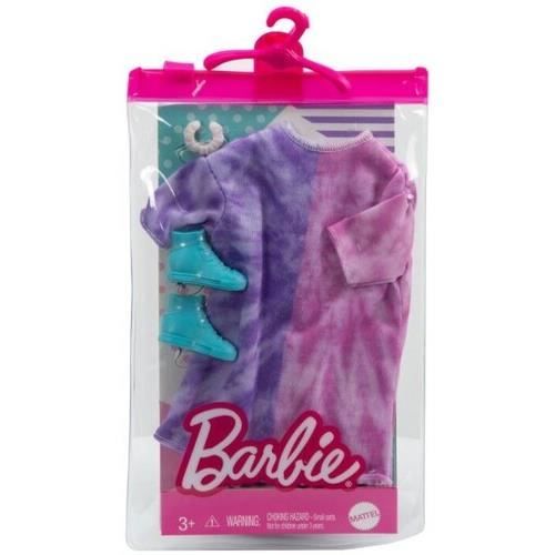 Coffret 2 Habits Barbie : Jupe Rose + Top - Robe Violette + Serre Tète -  Tenue De Ville - Vêtement Poupée - Cdiscount Jeux - Jouets