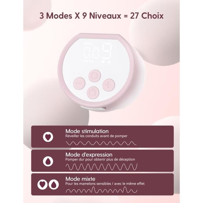 Momcozy S12 Pinky Pro Tire-lait Électrique Portable, 24 mm Lot de 2 -  Cdiscount Puériculture & Eveil bébé