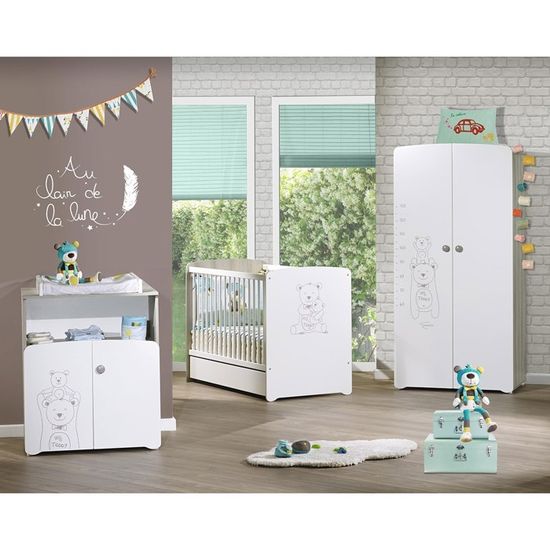 Babyprice Armoire 2 Portes Teddy Cdiscount Puericulture Eveil Bebe